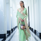 Elegant Mukaish Saree with Traditional Handloom Weaving