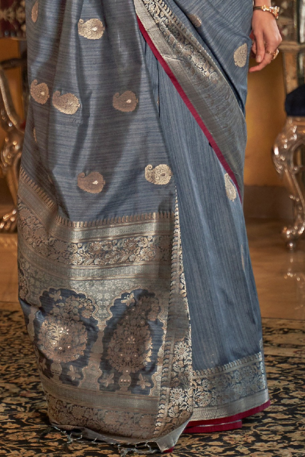 Graceful Tussar Silk Saree for Festive and Wedding Wear