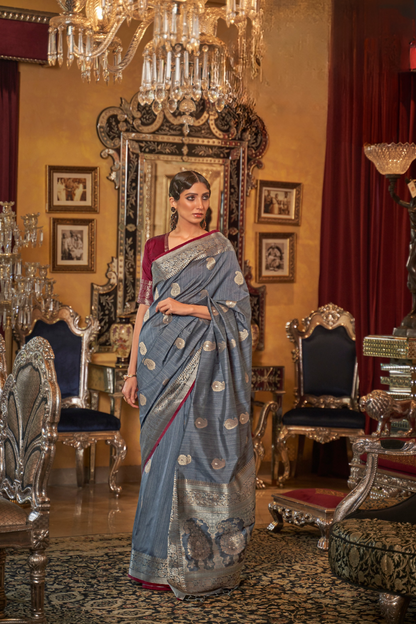 Graceful Tussar Silk Saree for Festive and Wedding Wear