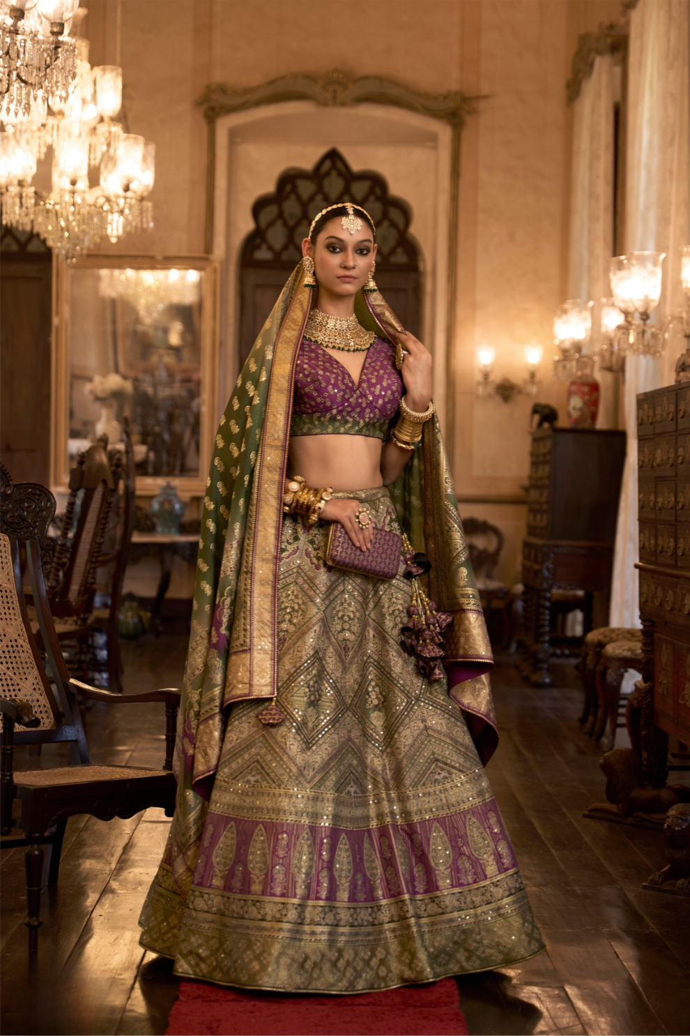 Sparkle Silk Lehenga with Intricate Detailing and Royal Finish