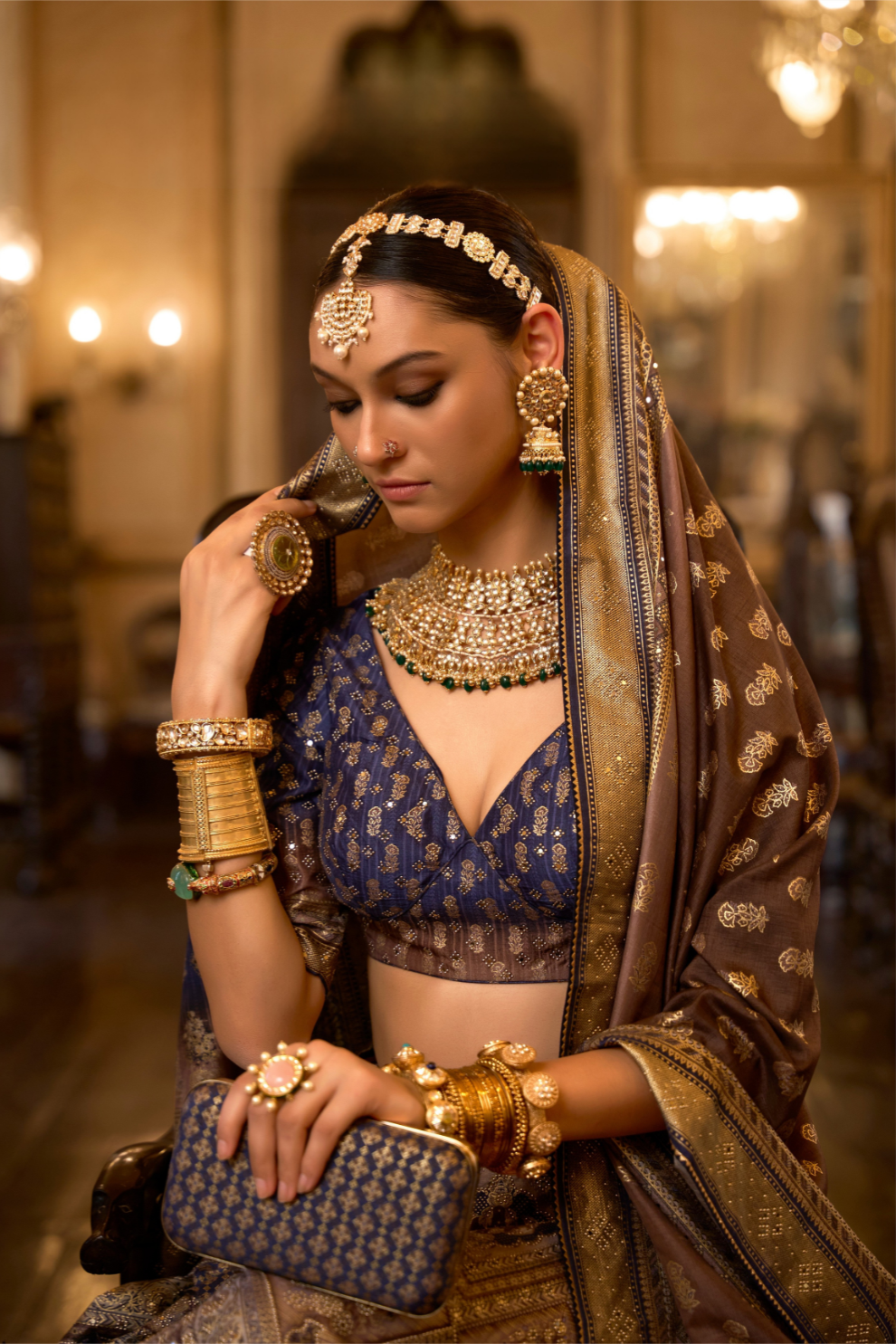 Sparkle Silk Lehenga with Intricate Detailing and Royal Finish