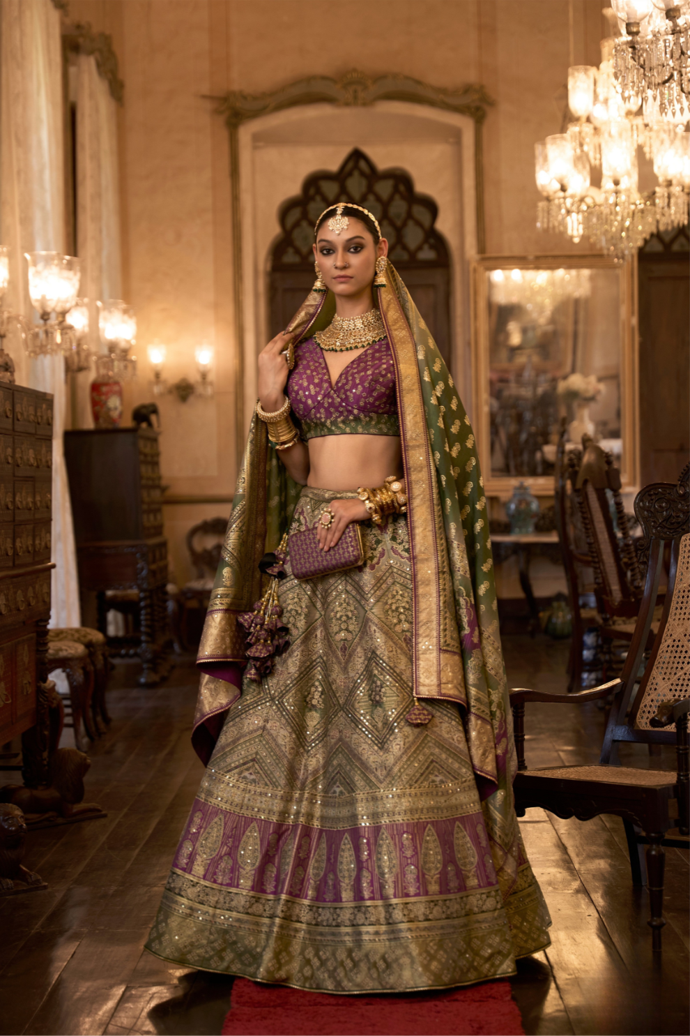 Sparkle Silk Lehenga with Intricate Detailing and Royal Finish