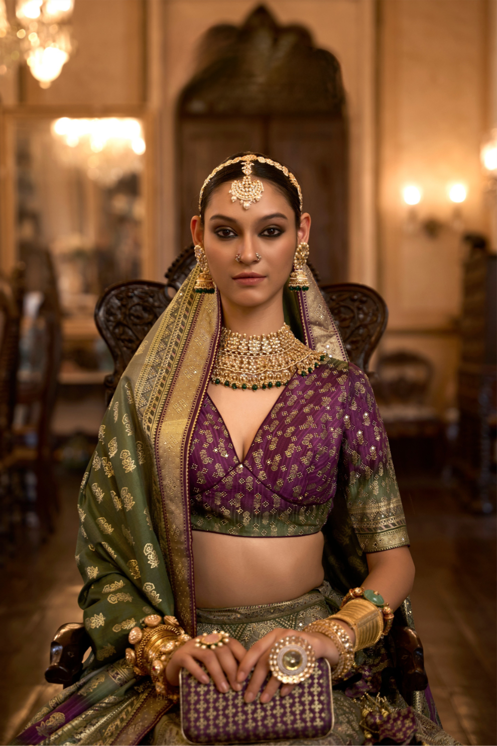 Sparkle Silk Lehenga with Intricate Detailing and Royal Finish