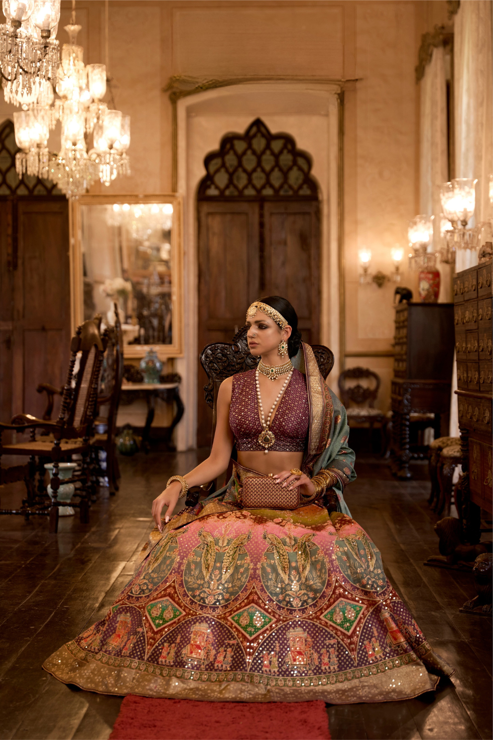 Sparkle Silk Lehenga with Intricate Detailing and Royal Finish