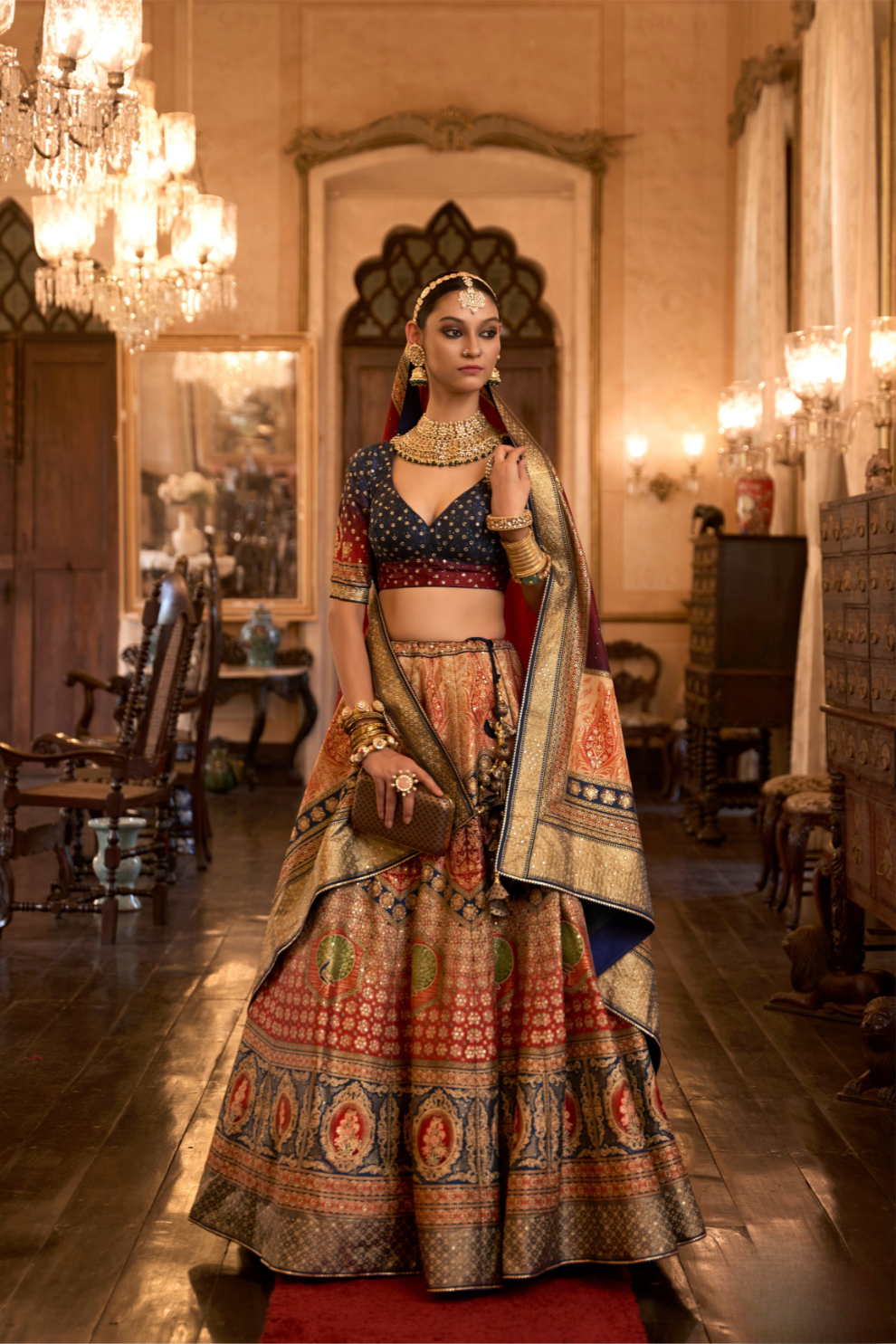 Sparkle Silk Lehenga with Intricate Detailing and Royal Finish