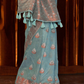 Multi Pure Linen Saree with Copper Zari Weaving Elegance