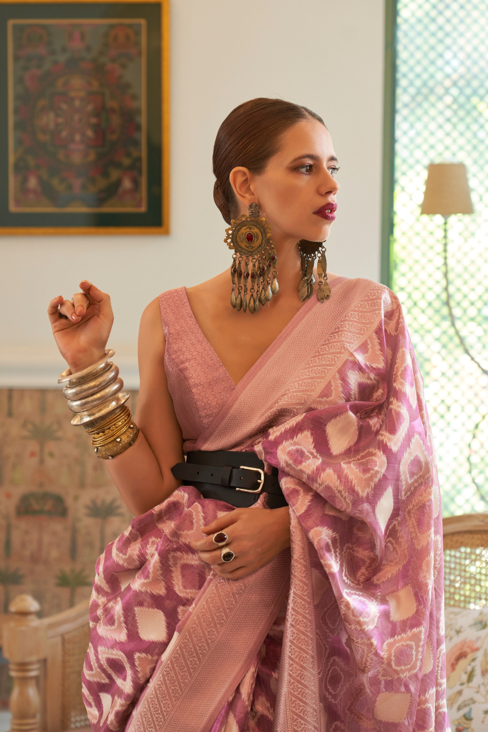 Multi Tissue Saree with Zari Handloom Weaving Elegance