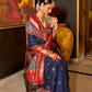 Mercerized Sigma Silk Saree with Patola Design and Gold Print