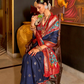 Mercerized Sigma Silk Saree with Patola Design and Gold Print
