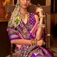 Mercerized Sigma Silk Saree with Patola Design and Gold Print