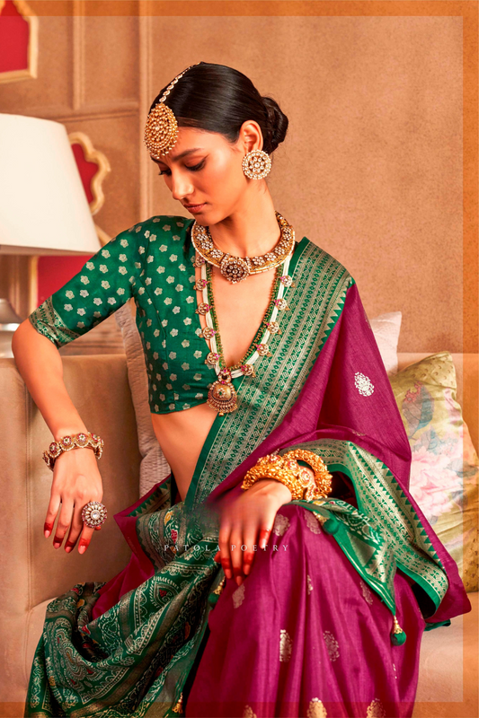 Regal Peshwai Paithani Silk Saree with Traditional Zari Weave