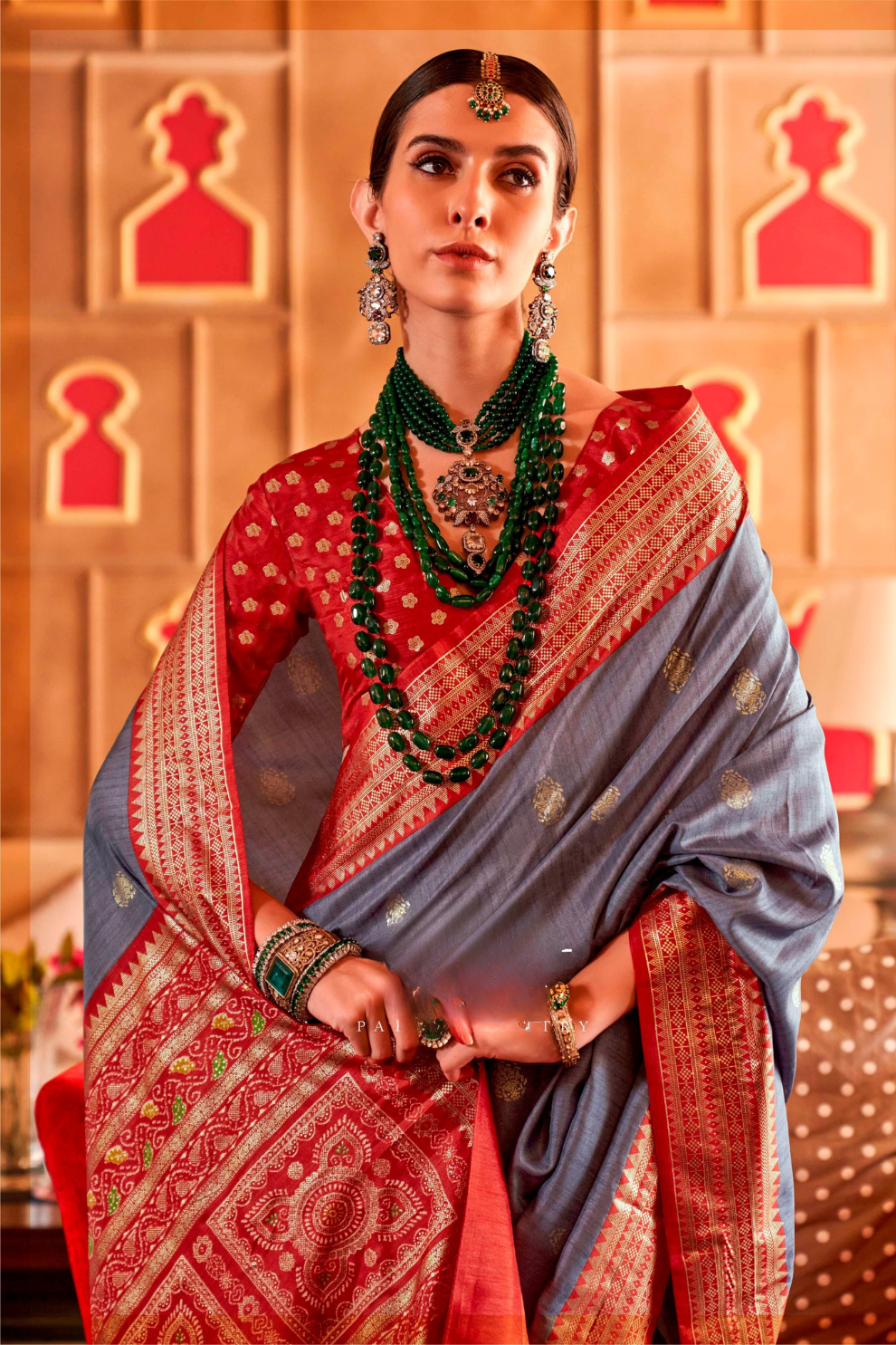 Regal Peshwai Paithani Silk Saree with Traditional Zari Weave