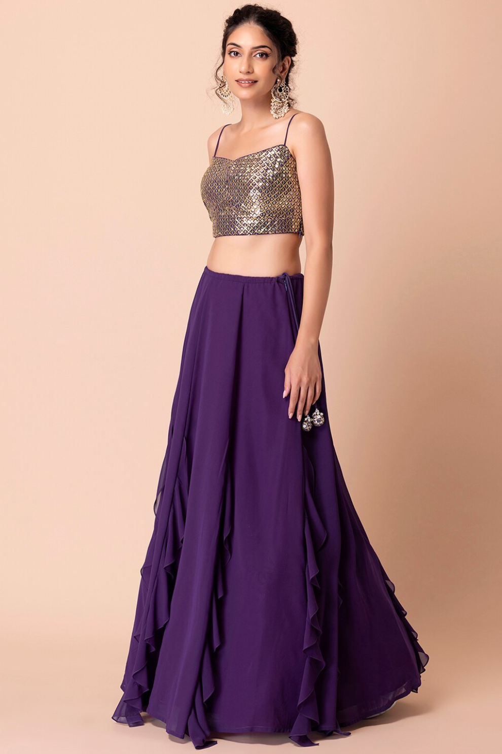 Charming Georgette Party Wear Lehenga With Sequins Choli