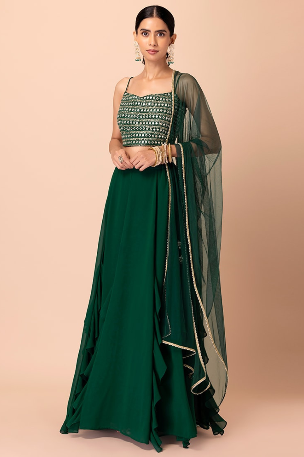 Charming Georgette Party Wear Lehenga With Sequins Choli
