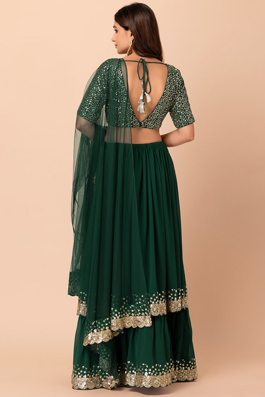Charming Georgette Party Wear Lehenga With Sequins Choli