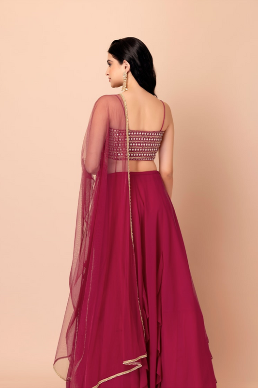 Charming Georgette Party Wear Lehenga With Sequins Choli