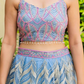 Premium Light Blue Lehenga Set with Elegant Net Dupatta