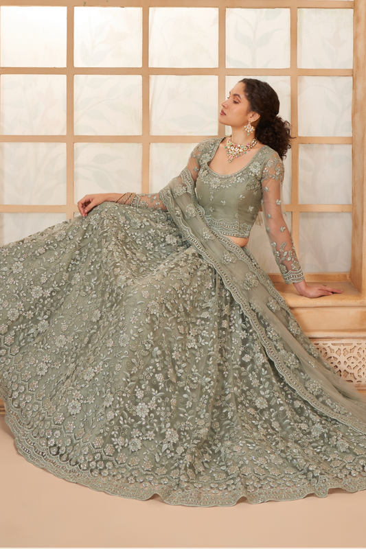 LAVANTE_FASHION_NET_EMBROIDERED_LEHENGA_CHOLI_117 - LaVante Fashion
