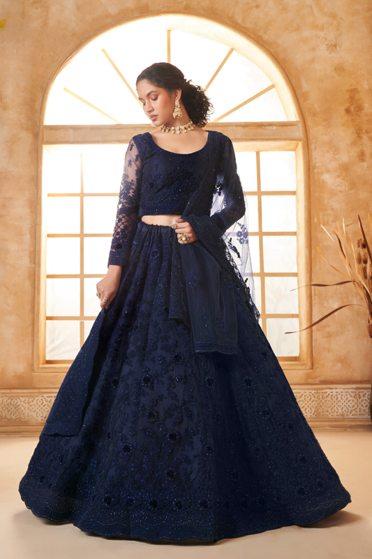 LAVANTE_FASHION_NET_EMBROIDERED_LEHENGA_CHOLI_66 - LaVante Fashion