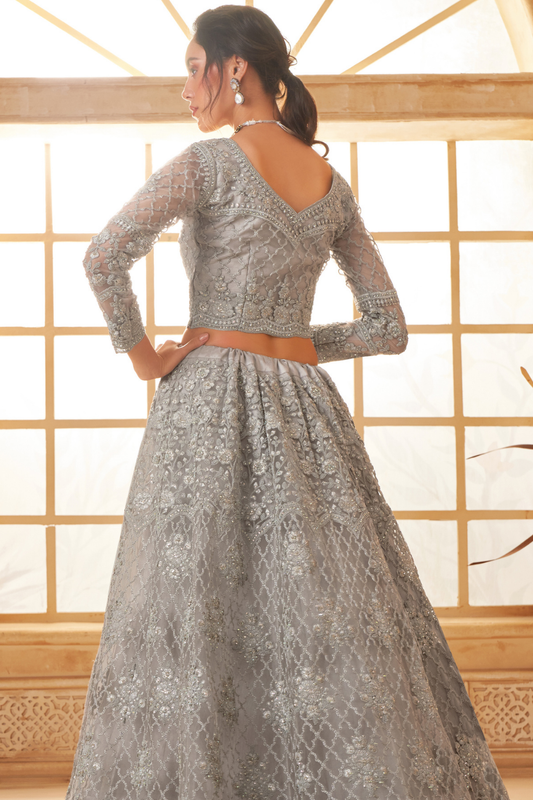 LAVANTE_FASHION_NET_EMBROIDERED_LEHENGA_CHOLI_76 - LaVante Fashion