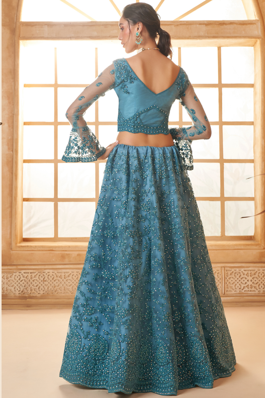 LAVANTE_FASHION_NET_EMBROIDERED_LEHENGA_CHOLI_90 - LaVante Fashion