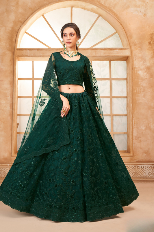 LAVANTE_FASHION_NET_EMBROIDERED_LEHENGA_CHOLI_99 - LaVante Fashion