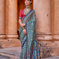Polyester Viscose Silk Saree with Exclusive Ajrakh Print