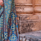 Polyester Viscose Silk Saree with Exclusive Ajrakh Print