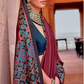 Polyester Viscose Silk Saree with Exclusive Ajrakh Print