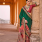 Polyester Viscose Silk Saree with Exclusive Ajrakh Print