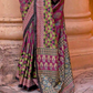 Polyester Viscose Silk Saree with Exclusive Ajrakh Print