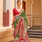 Elegant Silk Saree Featuring Classic Patola Print Work