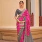 Elegant Silk Saree Featuring Classic Patola Print Work