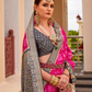 Elegant Silk Saree Featuring Classic Patola Print Work