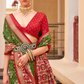 Elegant Silk Saree Featuring Classic Patola Print Work