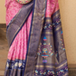 Elegant Silk Saree Featuring Classic Patola Print Work