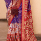 Elegant Silk Saree Featuring Classic Patola Print Work