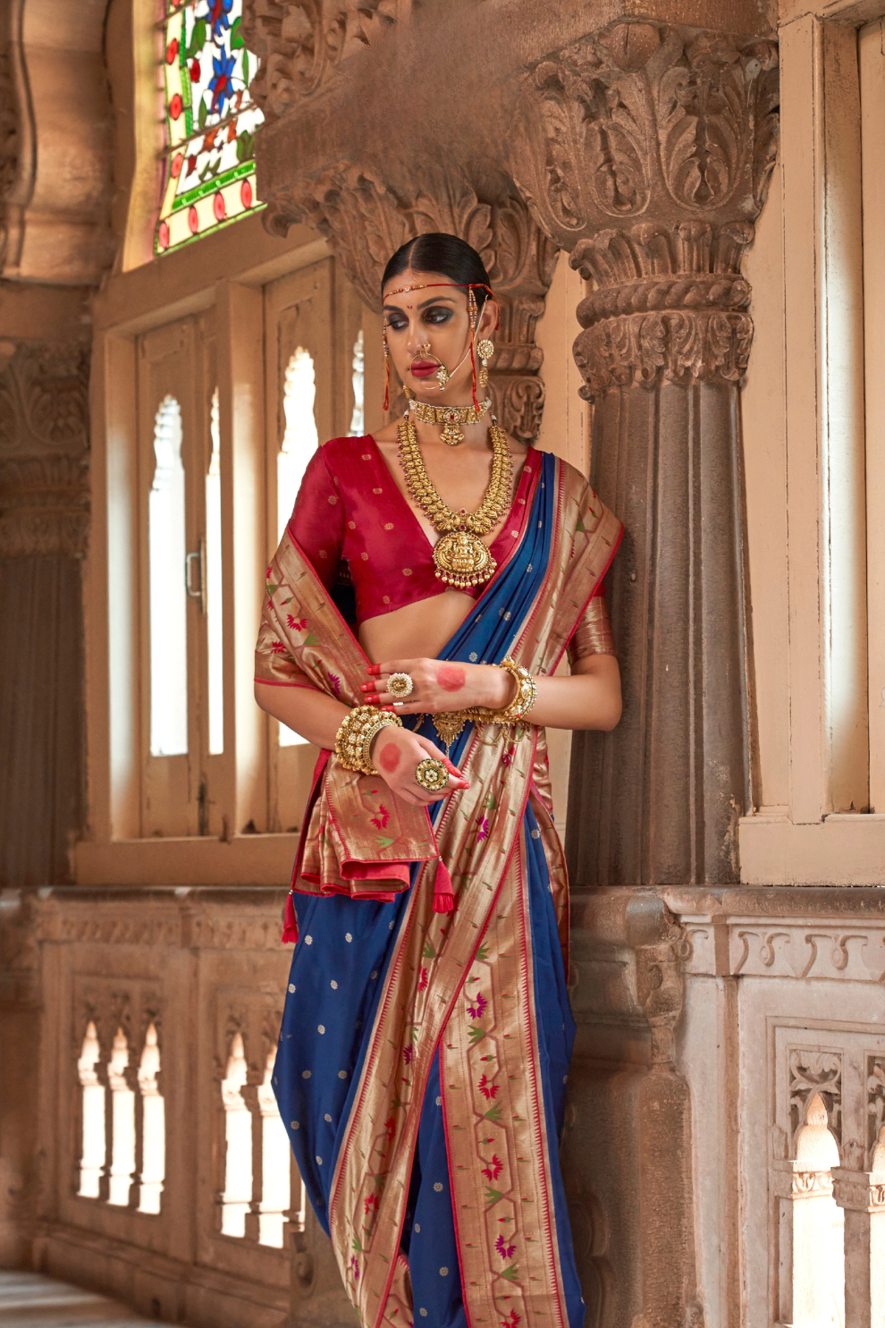 Graceful Floral Woven Zari Paithani Saree for Festive Wear