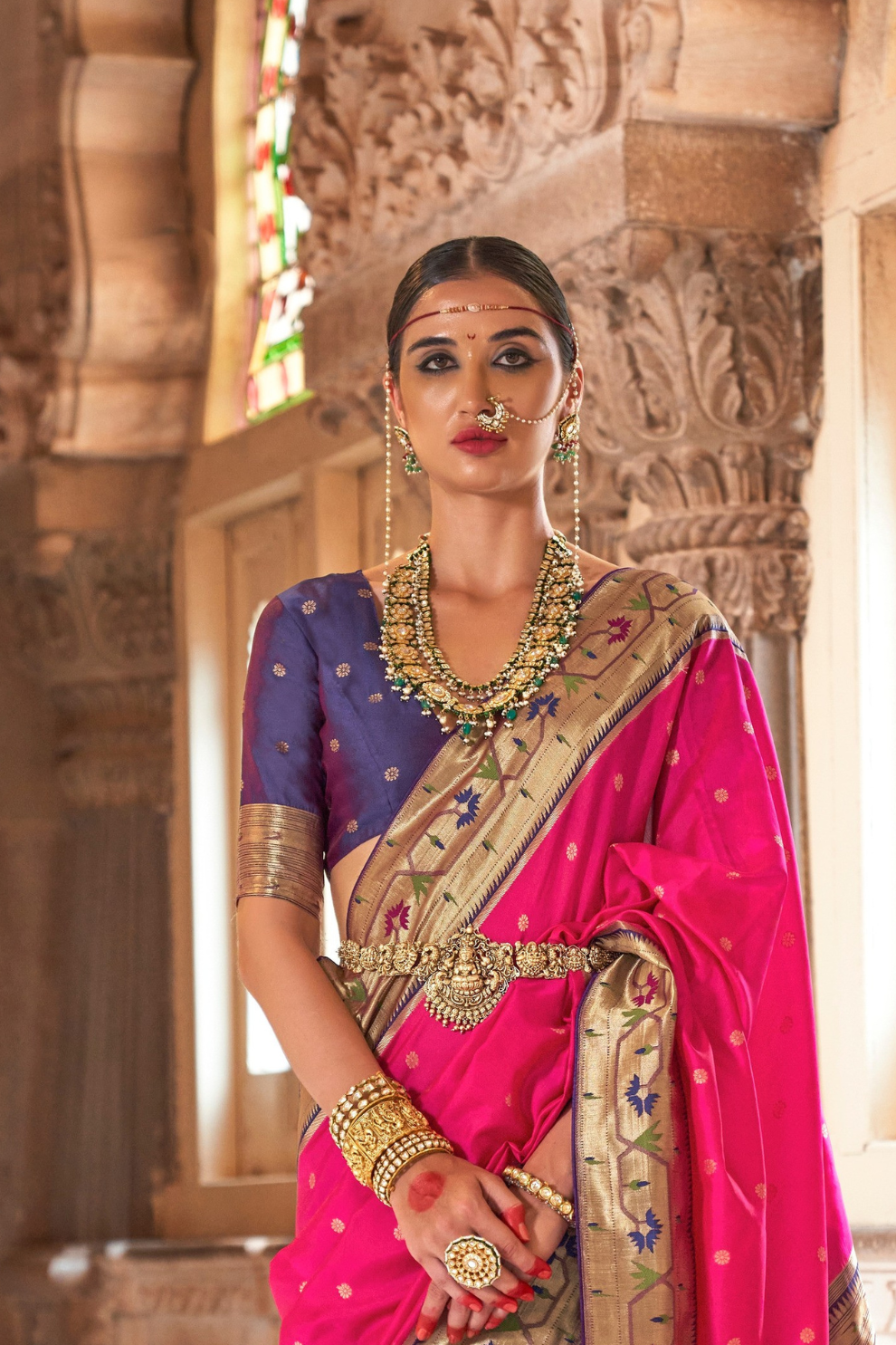 Graceful Floral Woven Zari Paithani Saree for Festive Wear