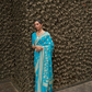 Designer Two-Tone Weaving Saree in Nylon Chinon