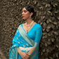 Designer Two-Tone Weaving Saree in Nylon Chinon