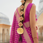 Handloom Crafted Saree in Nylon Silk Georgette for Festive Wear