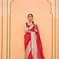 Handloom Crafted Saree in Nylon Silk Georgette for Festive Wear