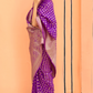 Handloom Crafted Saree in Nylon Silk Georgette for Festive Wear