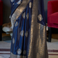 Nylon Pure Satin Handloom Weaving Saree with Subtle Elegance