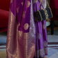 Nylon Pure Satin Handloom Weaving Saree with Subtle Elegance