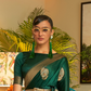 Glossy Nylon Weaving Silk Saree for Festive & Formal Elegance