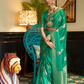 Glossy Nylon Weaving Silk Saree for Festive & Formal Elegance