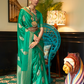 Glossy Nylon Weaving Silk Saree for Festive & Formal Elegance