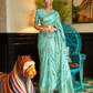 Glossy Nylon Weaving Silk Saree for Festive & Formal Elegance